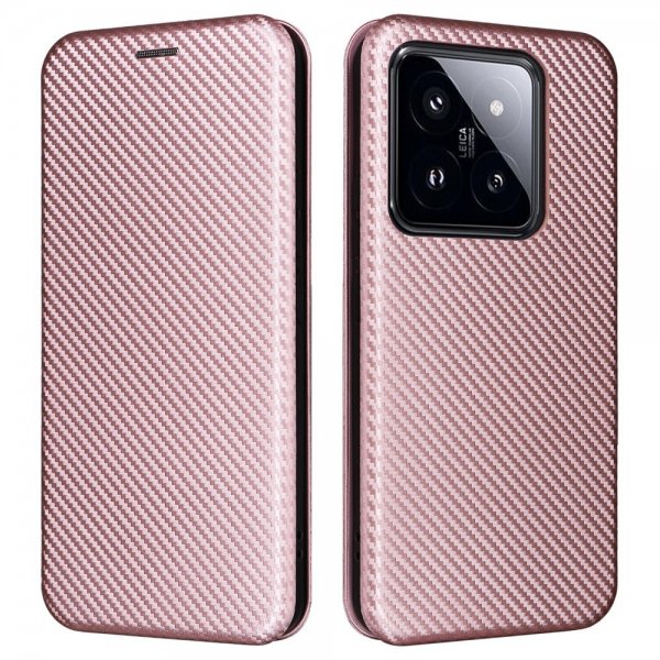 Xiaomi 14 Suojakuori Hiilikuitutekstuuri Ruusukulta