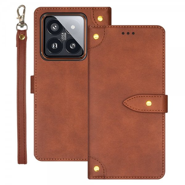 Xiaomi 14 Suojakuori hihnalla Ruskea