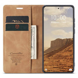 CaseMe Xiaomi 14 Retro Flip Ruskea