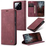 CaseMe Xiaomi 14 Kotelo Retro Flip Punainen