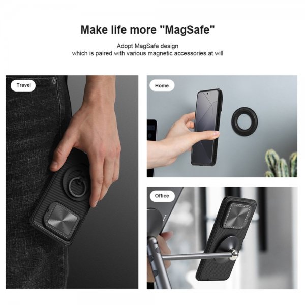 Nillkin Xiaomi 14 Suojakuori CamShield Prop MagSafe Sininen
