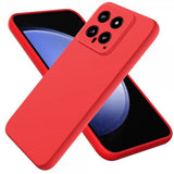 Xiaomi 14 -suojakuori hihnalla, silikonia, punainen