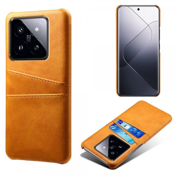 Xiaomi 14 Suojakotelo kahdella korttipaikalla Oranssi
