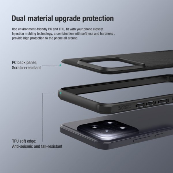 Nillkin Xiaomi 14 Kuori Super Frosted Shield Punainen