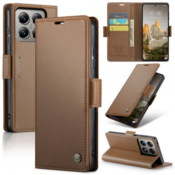 CaseMe Xiaomi 14T Kotelo 023 Sarja Ruskea