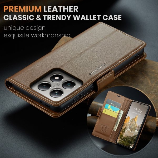 CaseMe Xiaomi 14T Kotelo 023 Sarja Ruskea