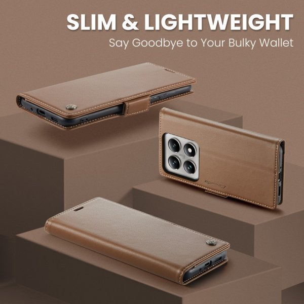 CaseMe Xiaomi 14T Kotelo 023 Sarja Ruskea
