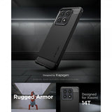 Spigen Xiaomi 14T Kuori Rugged Armor Matte Black