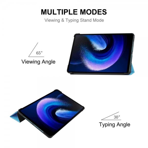 Enkay Xiaomi Pad 6 Kolmiosainen Kansi, Tummanpinkki
