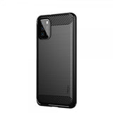 Mofi Xiaomi Poco M3 Kuori Harjattu hiilikuitukuvio Musta