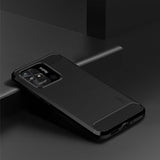 Mofi Xiaomi Redmi 10C Harjattu Hiilikuitutekstuuri Suojakuori Musta