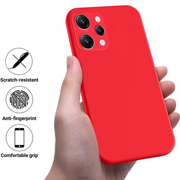 Xiaomi Redmi 12 Kuoret hihnalla Silikoni Punainen