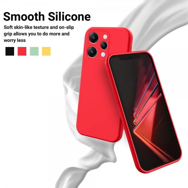Xiaomi Redmi 12 Kuoret hihnalla Silikoni Punainen