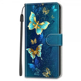 Xiaomi Redmi 12C Kotelo Kuviollinen Glitter Perhoset