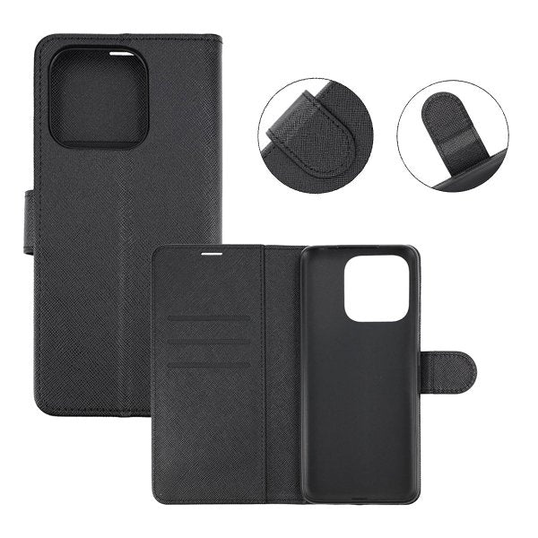 Xiaomi Redmi 12C Kotelo Jalustalla Musta