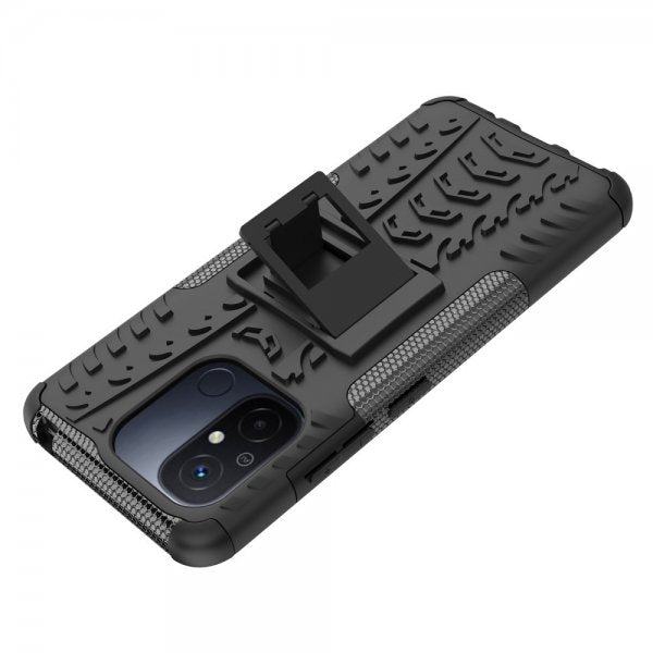 Xiaomi Redmi 12C Kuori Rengaskuvio Jalustatoiminto Musta