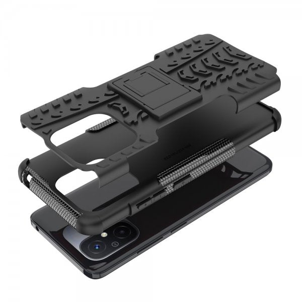 Xiaomi Redmi 12C Kuori Rengaskuvio Jalustatoiminto Musta