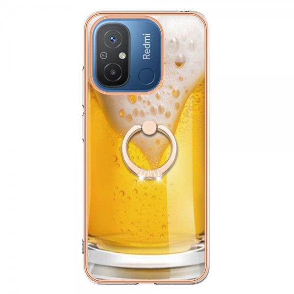 Xiaomi Redmi 12C Suojakuori sormirenkaalla, olutkuvio