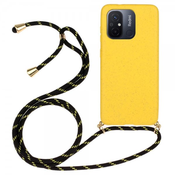 Xiaomi Redmi 12C Kuori Vehnäntähkä oljilla hihna keltainen
