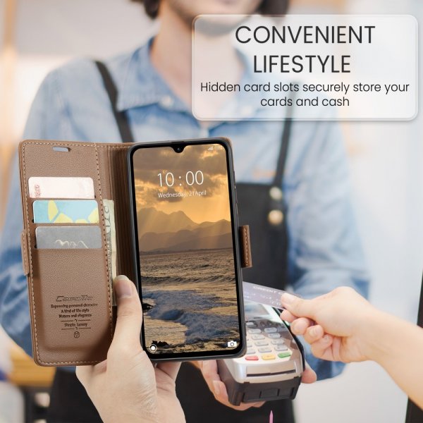 CaseMe Xiaomi Redmi 14C Kotelo 023 Series Ruskea