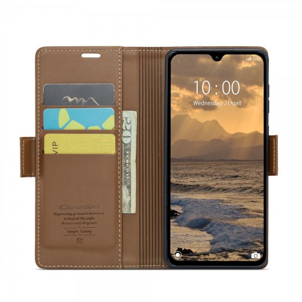 CaseMe Xiaomi Redmi 14C Kotelo 023 Series Ruskea