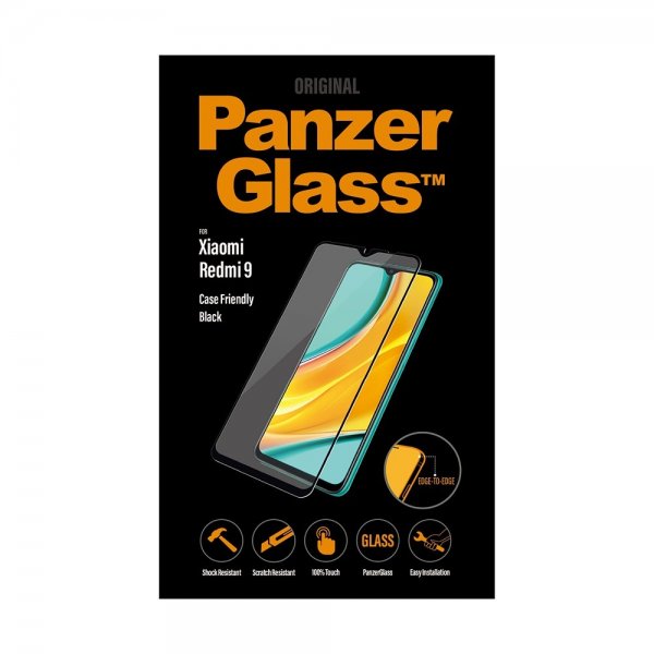 PanzerGlass Xiaomi Redmi 9 Näytönsuoja reunasta reunaan, koteloystävällinen