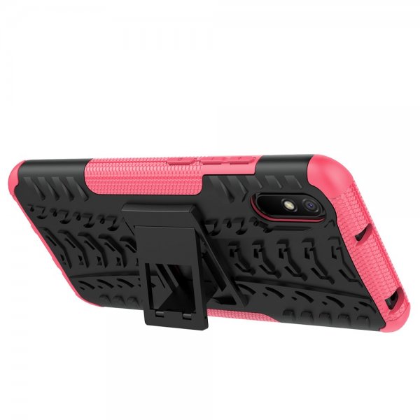 Xiaomi Redmi 9A -kuori, rengaskuvio, jalustatoiminto, magenta
