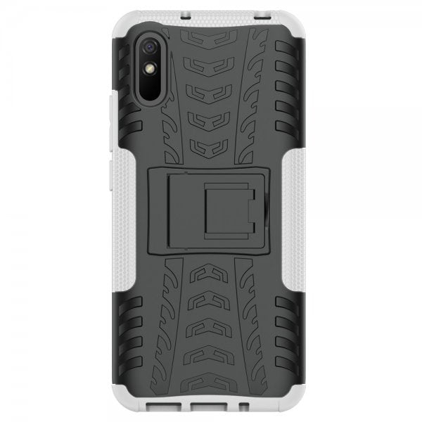 Xiaomi Redmi 9A Kuori Rengaskuvio Jalustatoiminto Valkoinen