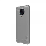 Mofi Xiaomi Redmi K30 Pro -harjattu hiilikuitukuvioitu kuori, harmaa