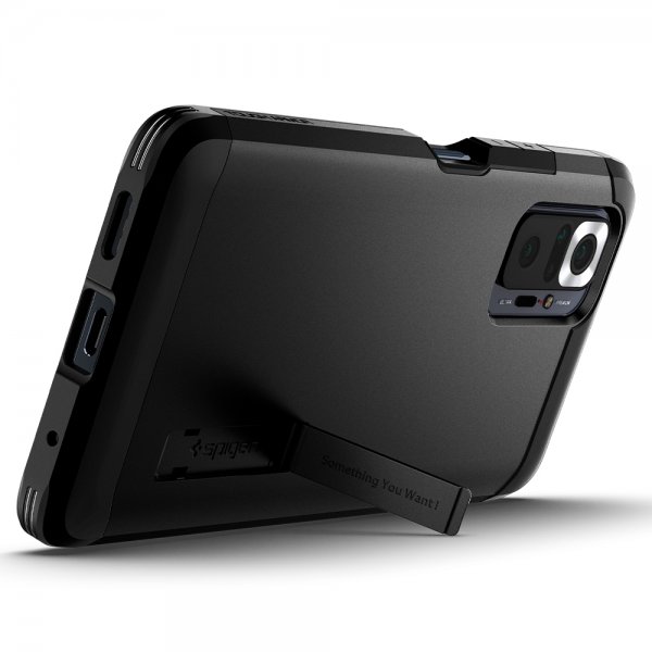 Spigen Xiaomi Redmi Note 10 Pro Tough Armor Musta Kuori