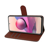 Xiaomi Redmi Note 10 5G Kotelo Jalustalla Ruskea