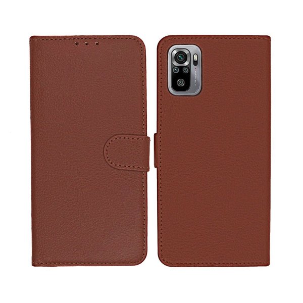 Xiaomi Redmi Note 10 5G Kotelo Jalustalla Ruskea