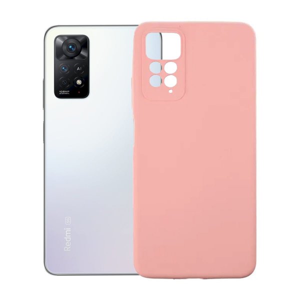 Xiaomi Redmi Note 11 Silikonisuojakuori, vaaleanpunainen
