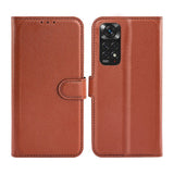 Xiaomi Redmi Note 11 -kotelo, jossa korttipaikka, ruskea