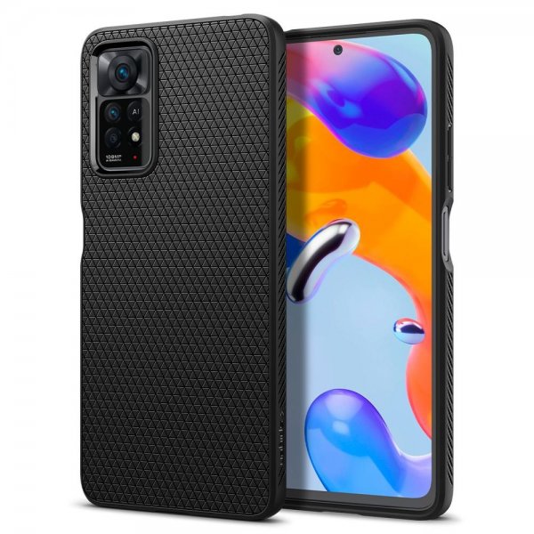 Spigen Xiaomi Redmi Note 11 Pro -kuori Liquid Air Matte Black