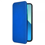 Xiaomi Redmi Note 13 4G -hiilikuitutekstuurisuojakuori, sininen