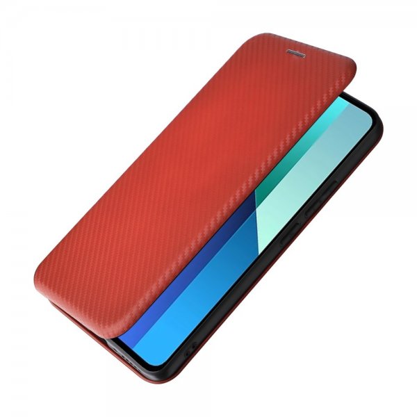 Xiaomi Redmi Note 13 4G Suojakotelo Hiilikuitukuvioitu Ruskea