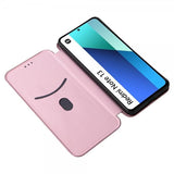 Xiaomi Redmi Note 13 4G Suojakuori Hiilikuitutekstuuri Ruusukulta