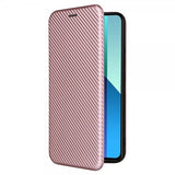 Xiaomi Redmi Note 13 4G Suojakuori Hiilikuitutekstuuri Ruusukulta