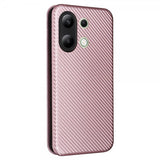 Xiaomi Redmi Note 13 4G Suojakuori Hiilikuitutekstuuri Ruusukulta