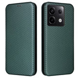 Xiaomi Redmi Note 13 5G Kotelo Hiilikuitukuvio Vihreä