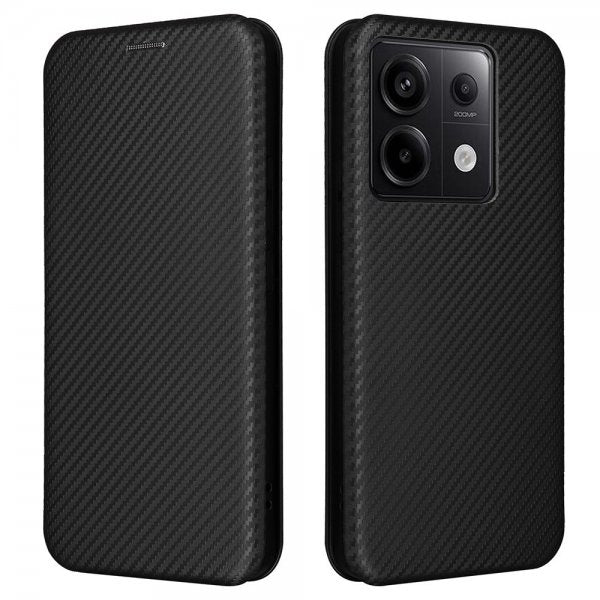 Xiaomi Redmi Note 13 5G -suojakuori hiilikuitutekstuurilla, musta