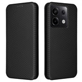 Xiaomi Redmi Note 13 5G -suojakuori hiilikuitutekstuurilla, musta