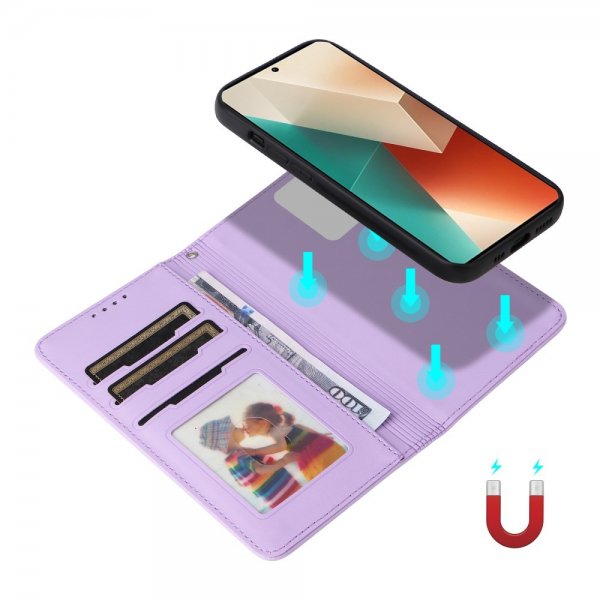 Xiaomi Redmi Note 13 5G -suojakotelo irrotettavalla kuorella 005 Violetti