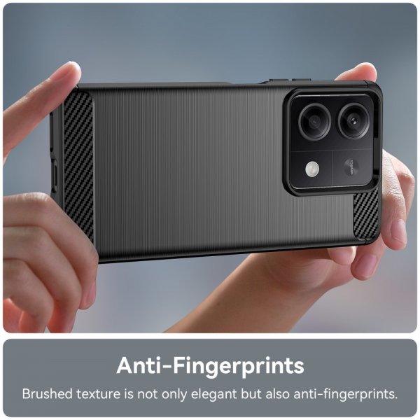 Xiaomi Redmi Note 13 5G Kuori Harjattu Hiilikuitutekstuuri Musta