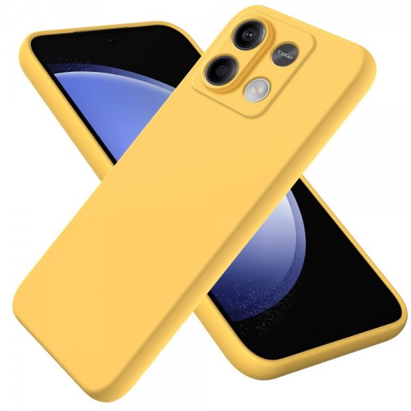 Xiaomi Redmi Note 13 5G Kuori hihnalla Silikoni Keltainen