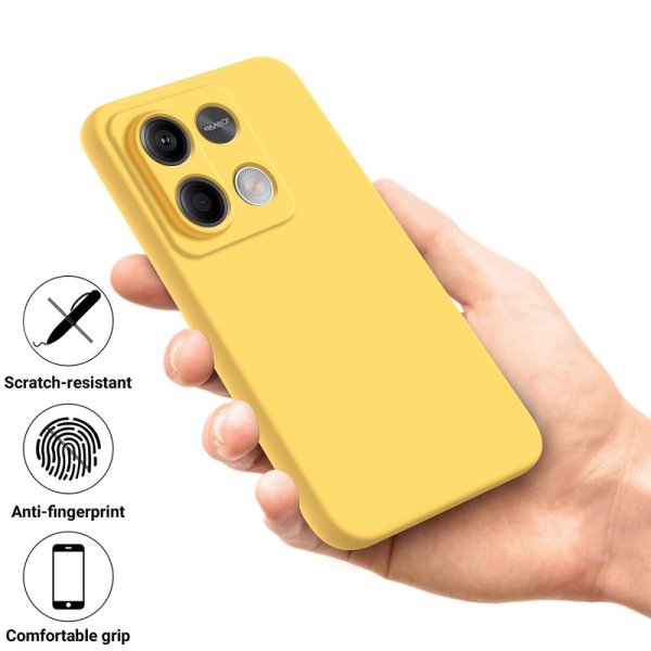 Xiaomi Redmi Note 13 5G Kuori hihnalla Silikoni Keltainen