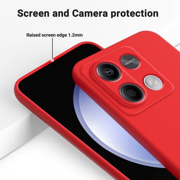 Xiaomi Redmi Note 13 5G Kuori Silikoninen Hihalla Punainen