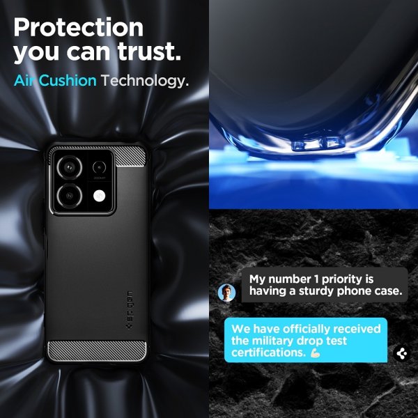 Spigen Xiaomi Redmi Note 13 Pro 5G -suojakuori, Rugged Armor Matte Black