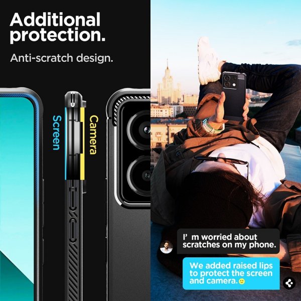 Spigen Xiaomi Redmi Note 13 Pro 5G -suojakuori, Rugged Armor Matte Black